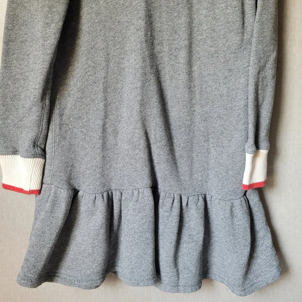 Polo Ralph Lauren Girls Dress M 8 10 Gray Fleece Toggle Neck Preppy Winter Ski
